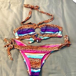 Multi print size medium bikini